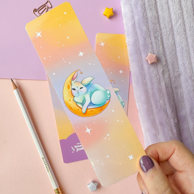 Moon Bunny gelamineerde bladwijzer
