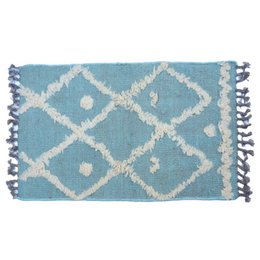 IKAT gråligt blågrønt Kilim tæppe