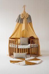 Dosel infantil con volante "amarillo mantequilla"