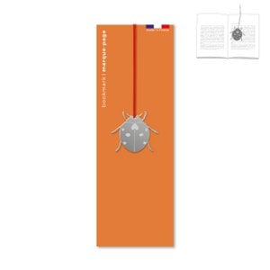 Ladybug metal bookmark