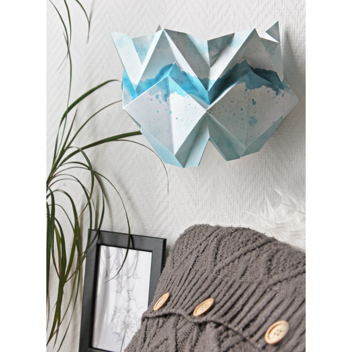 Lampa ścienna Paper Origami – wzór letni