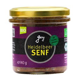 Organic blueberry mustard with wild garlic and wild blueberries