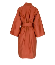 Satin kimono badekåbe Solid Terracotta