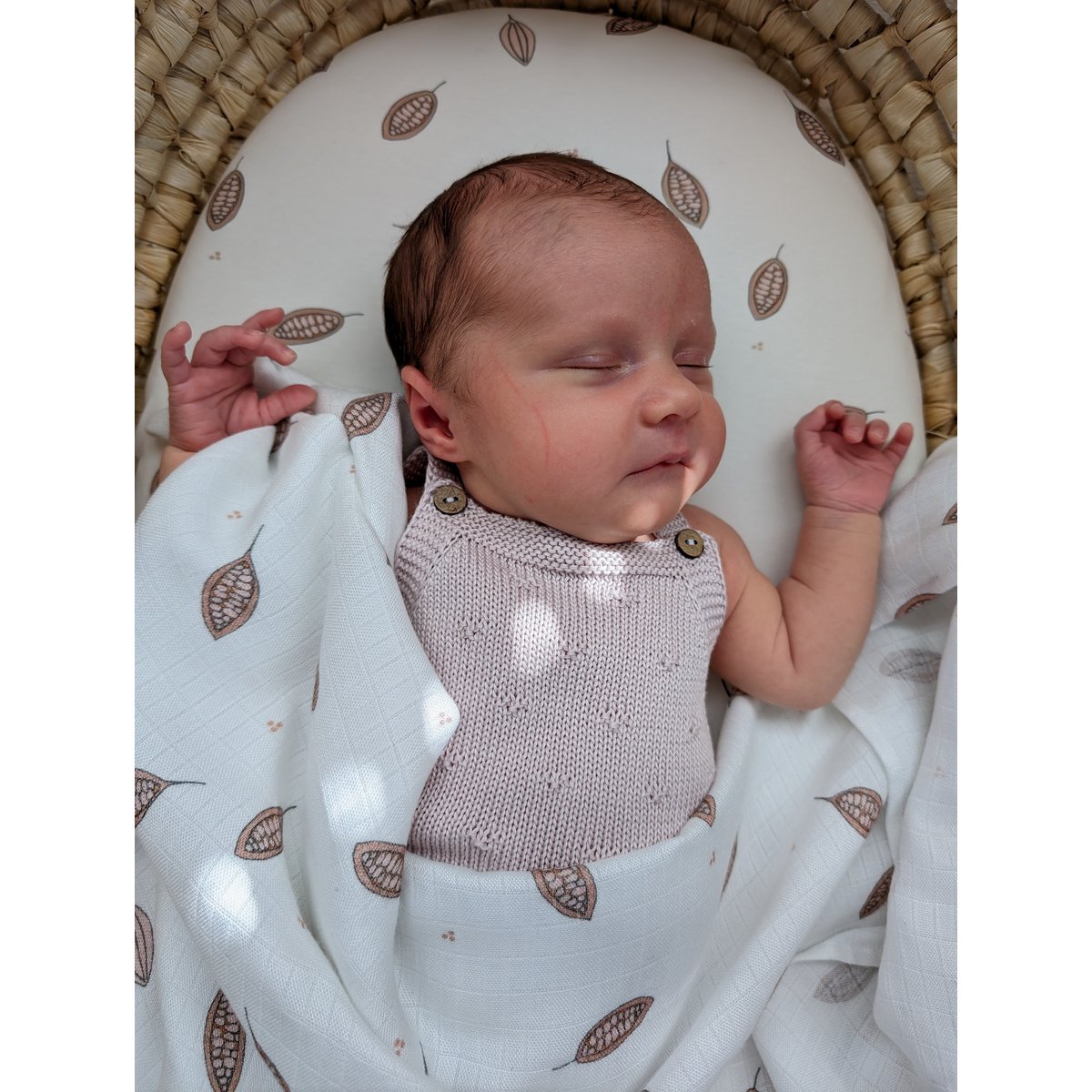 BAMBOO ROMPERSUIT PEONIA 0-3 months
