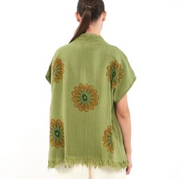 Gilet - Fiore Della Vita - Verde
