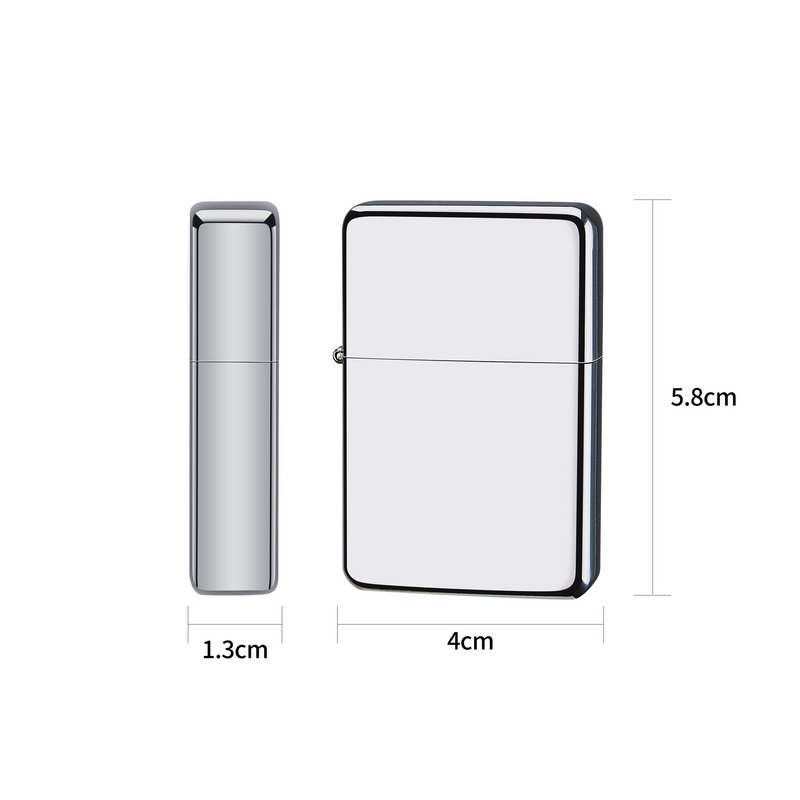 Display of 12 metal stone lighters