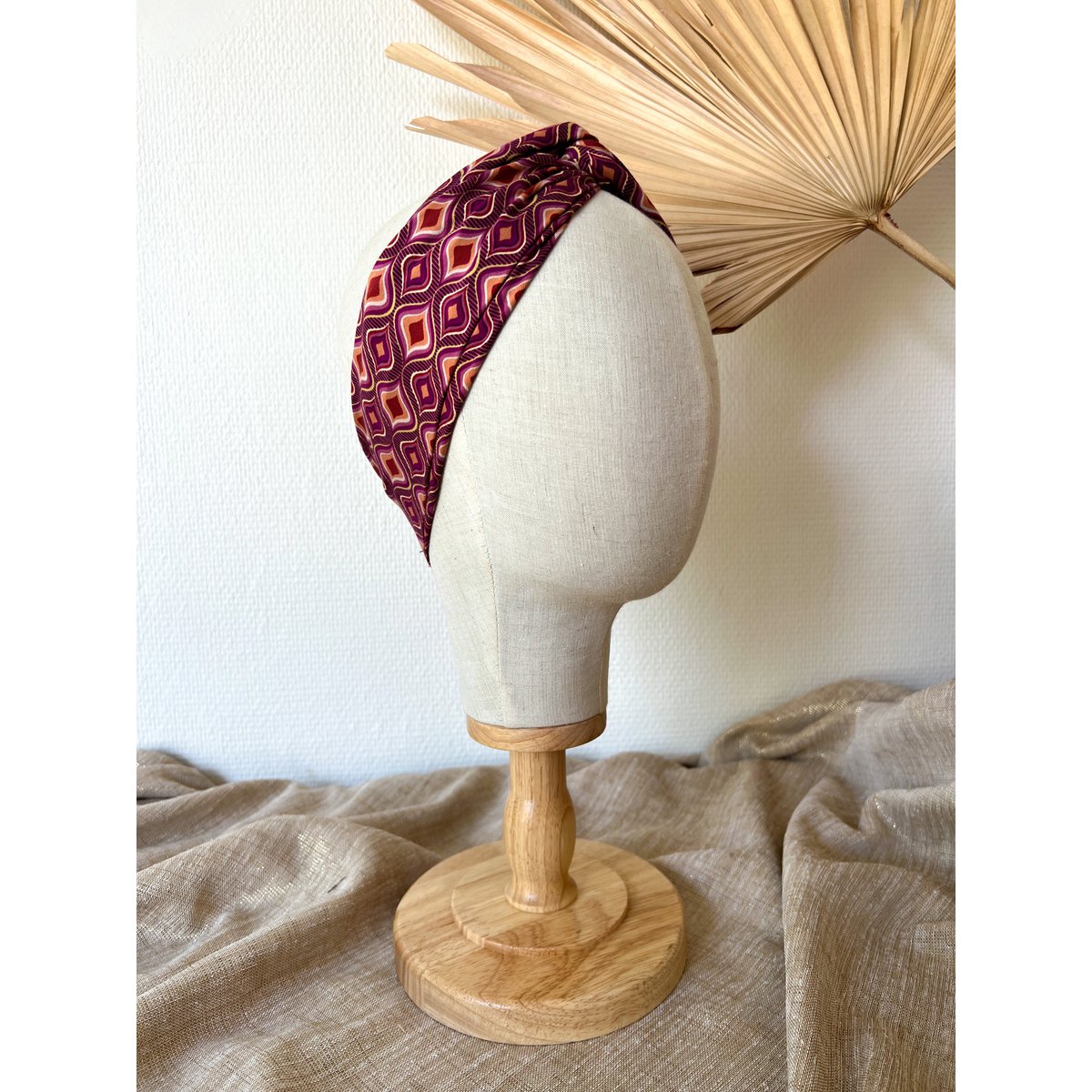 Pink vintage haarband