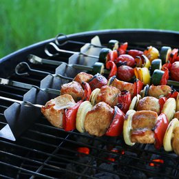 Premium Saflik skewers made of stainless steel with frame