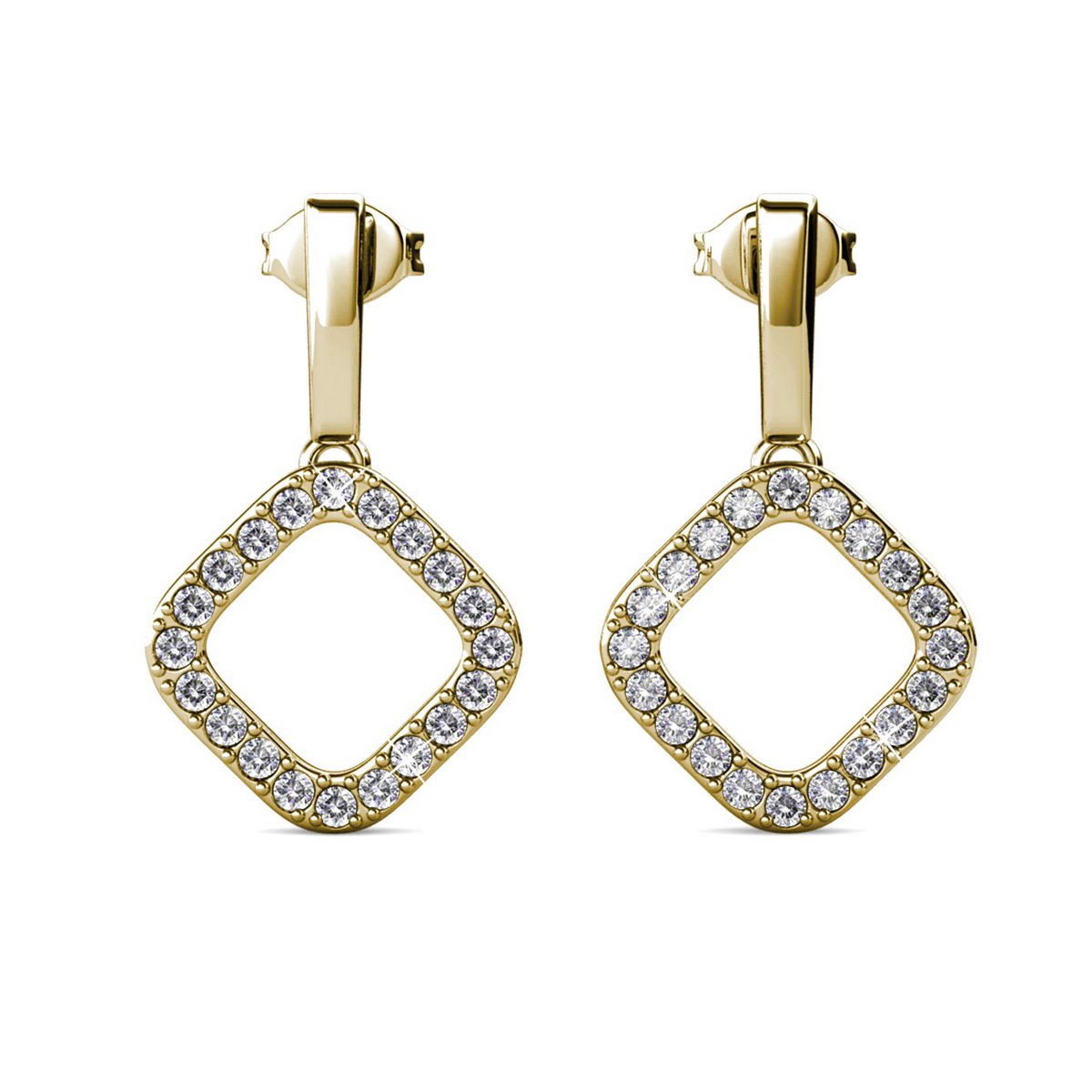 Irina Earrings - Gold and Crystal