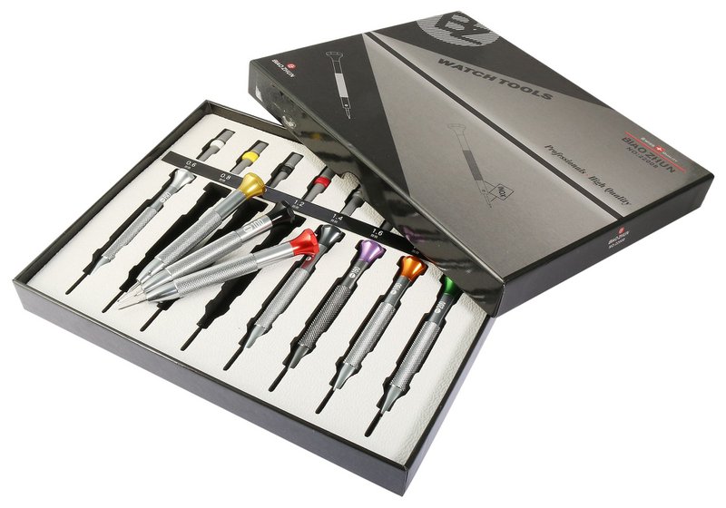 Uhrmacher Schraubendreher Set, 8 Stück, 0,6 - 2,0 mm