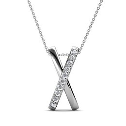 Pendentifs X Duo - Argenté et Cristal