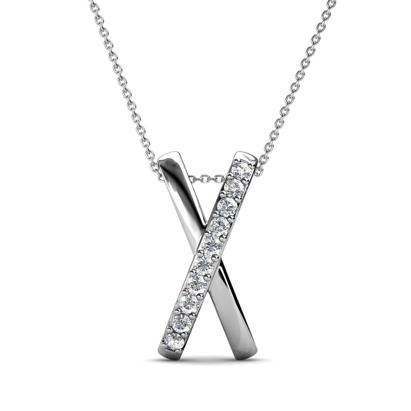 Pendentifs X Duo - Argenté et Cristal