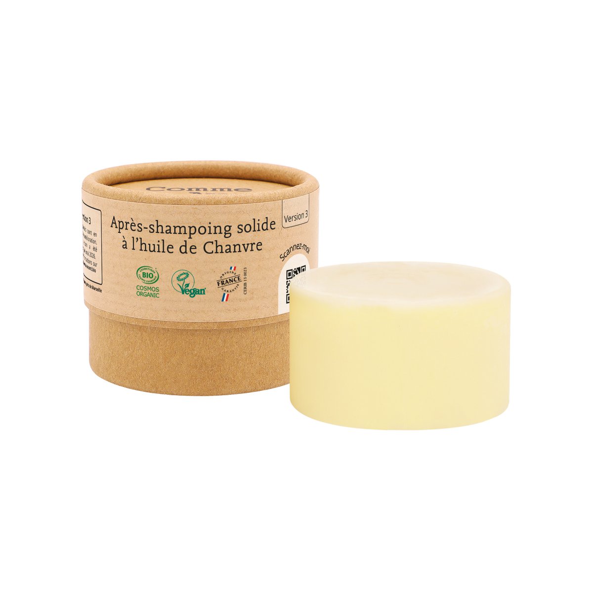 Solid conditioner with hemp oil