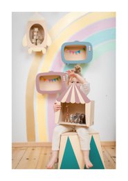 Circus shelf „the big top!” dusty pink
