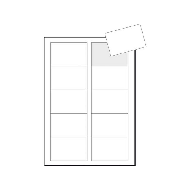 Visitekaart Sigel 85x55mm wit 190grs doos 10 vel 10 kaarten per vel FSC