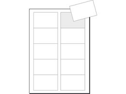 Visitekaartjeszegel 85x55mm wit 190grs doos 10 vel 10 kaarten per vel FSC
