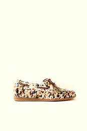 KAI COW PRINT – Leren bootschoenen met haar erop