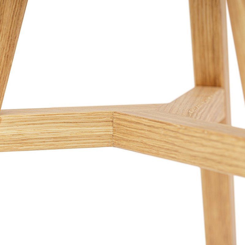 Eleganter Hocker »Lia« aus Eichenholz in Honigoptik veredelt