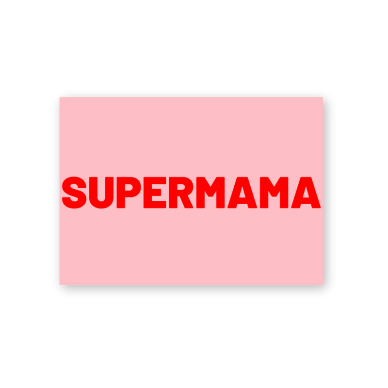 Postkort - Supermama