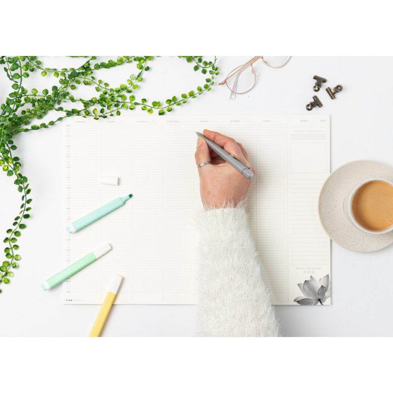 Prikkelarme A3 weekplanner / deskplanner 'Lotus' schrijfblok