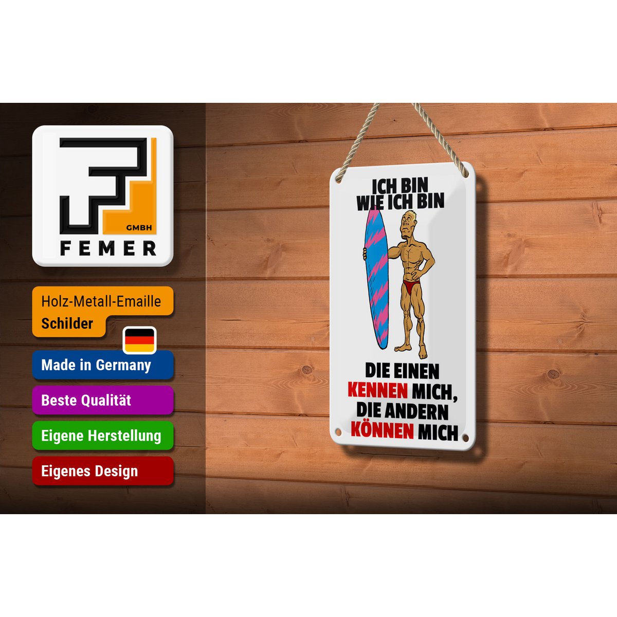 Tin sign saying 12x18cm one knows me, others can know me sign