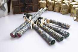 Twisted Beeswax Taper Candle - Pure bijenwas en katoenen lont