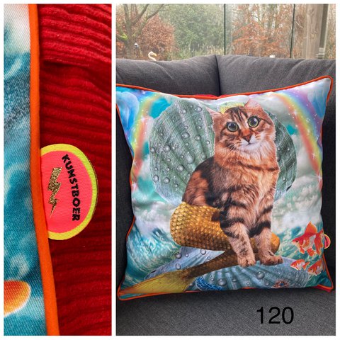 Cushion cover (50x50cm) - Cat mermaid