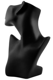 Bust, plastic, black, 28 cm x 19 cm x 10.5 cm