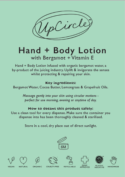 Hand + Body Lotion with Bergamot + Vitamin E - Bulk 5L
