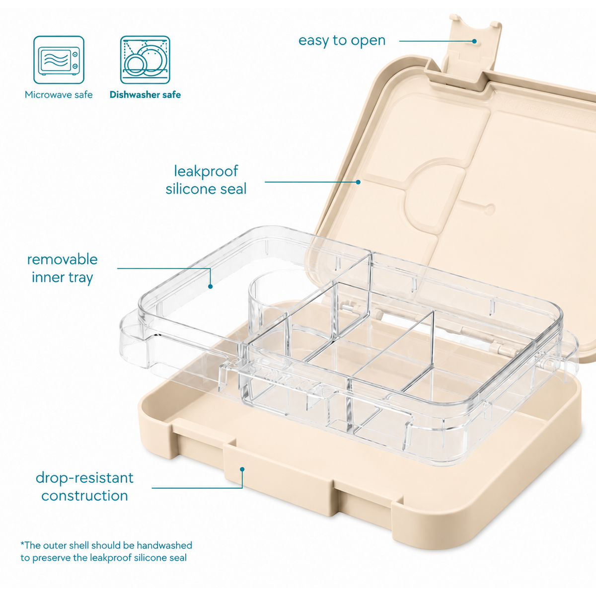 Children's Lunch Box Forest Animals Cream – Bento Box | JENARD®