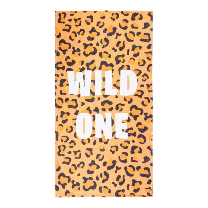 Strandhåndklæde 'WILD ONE' (tigeraftryk)