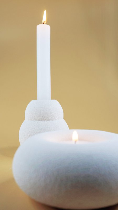FUZZY Donut candleholder
