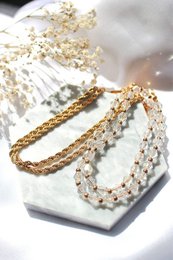 24K Twisted Rope Chain Necklace