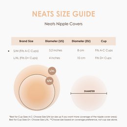 Neats Grippy Silikone Nipple Covers - 1 par (Champagne)