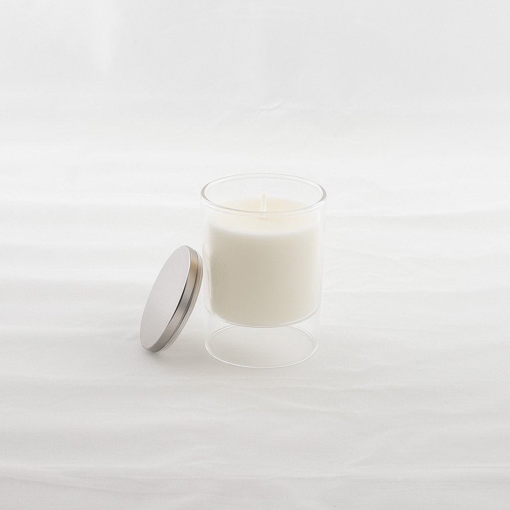 White candle Musc perfume 7x11.3cm