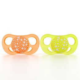 Sæt med 2 sutter 4m+ orange+gul