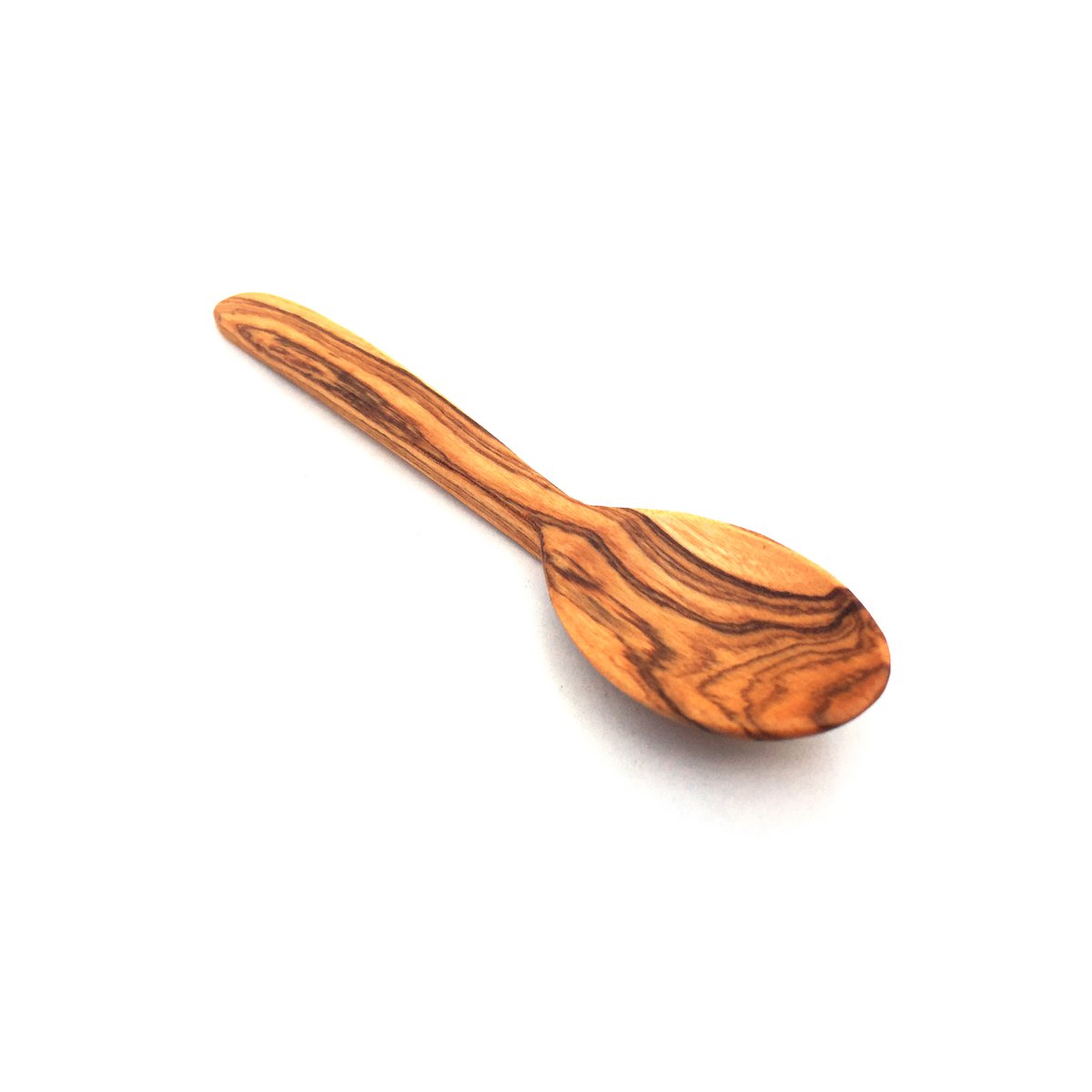 Cucchiaio 12 cm fatto a mano in legno d'ulivo