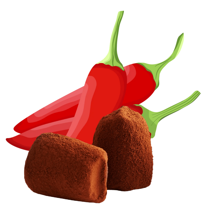 Truffes au chocolat au piment - Black
