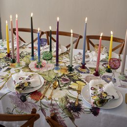 FlowerGarden linen table cloth extra length - Made in Europe