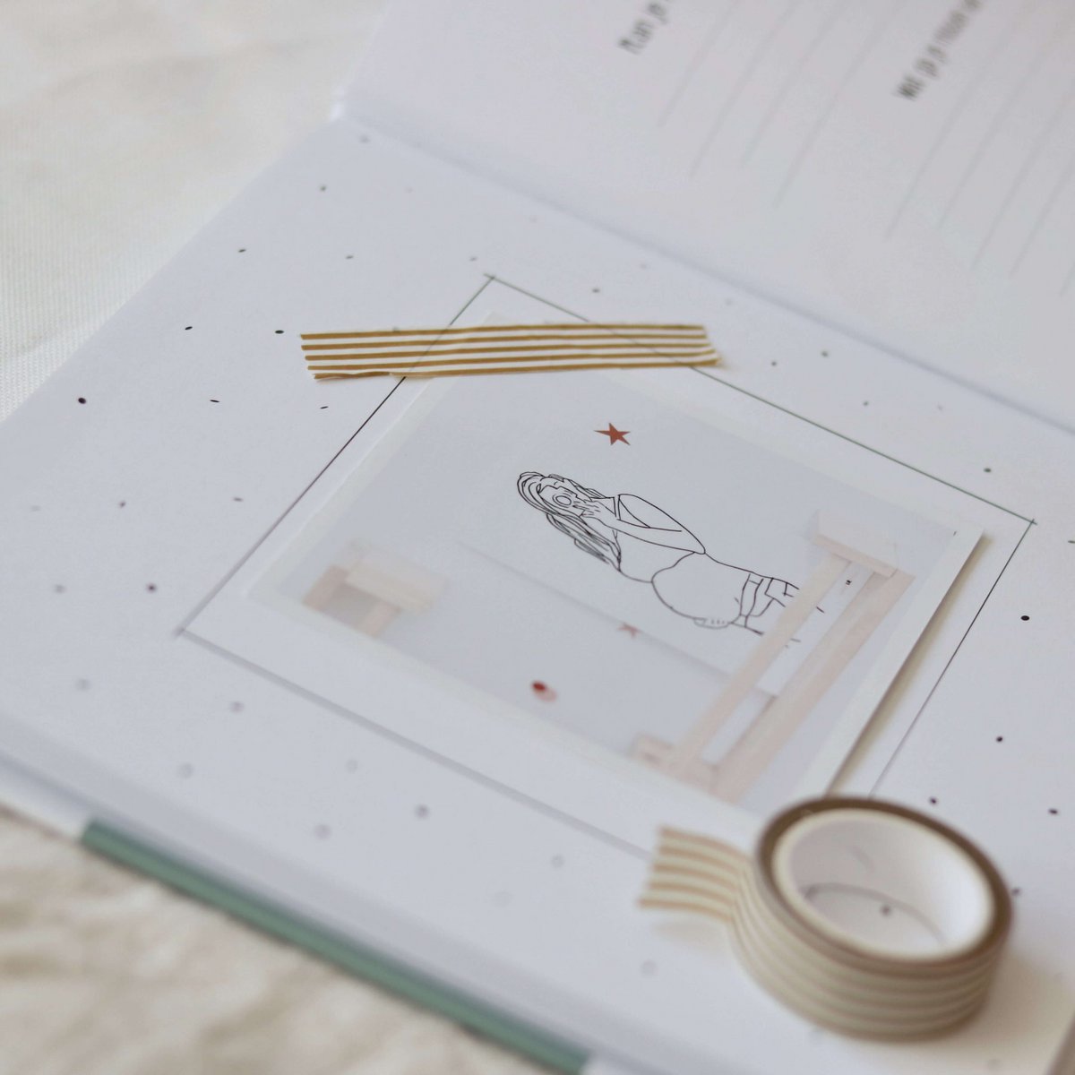 My 9 months diary linen cover