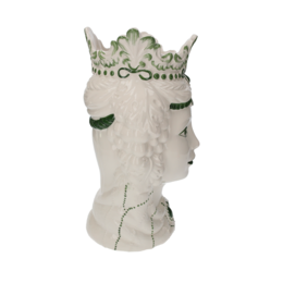 Grüne Keramikprinzessin, hergestellt in Italien, H 38 x Ø 22 cm