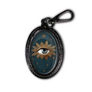 ZWARTE HEILIGE OOG SLEUTELHANGER