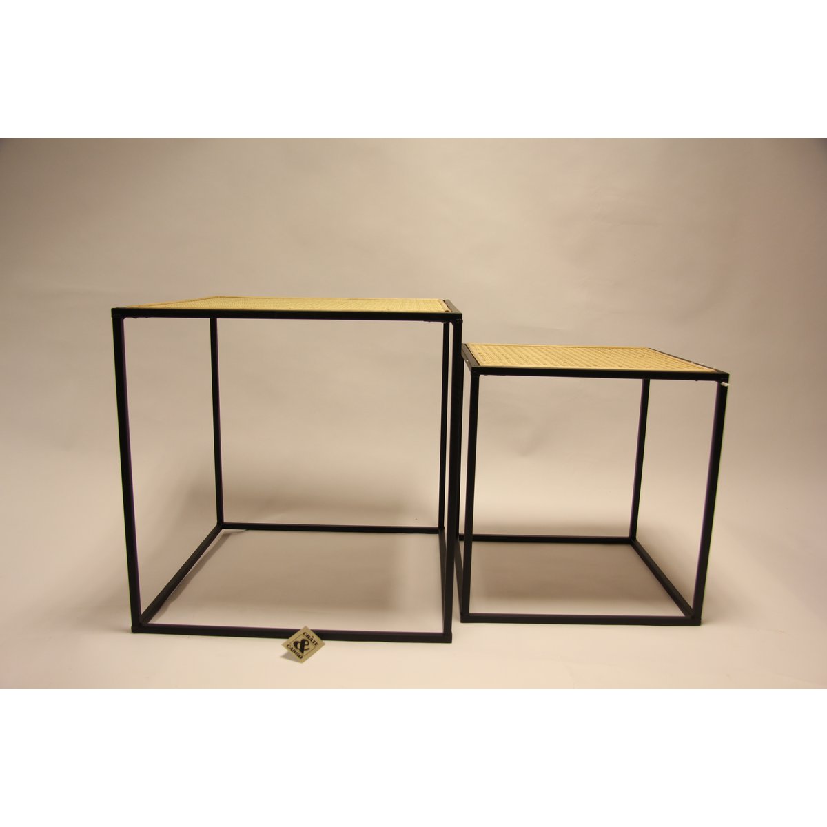 set de 2 tables d'appoint "sangles"