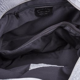 Florence Artegiani. Vercurago damska torba typu shopper z prawdziwej skóry zamszowej Ruga z grawerem krokodyla