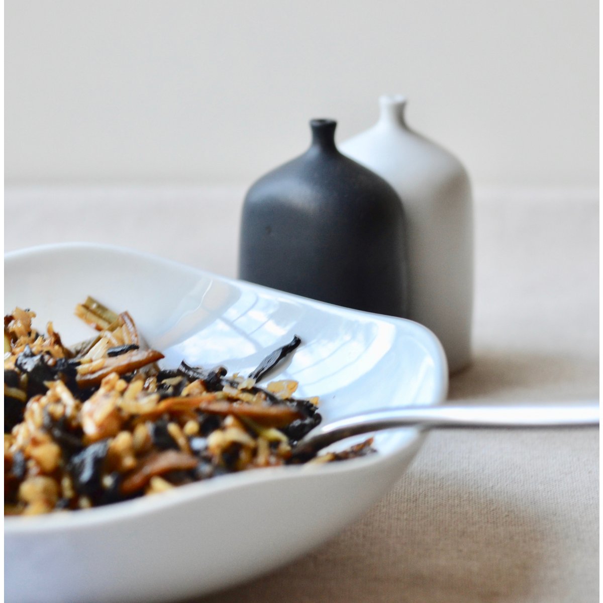 Black + White Vials Salt + Pepper Set