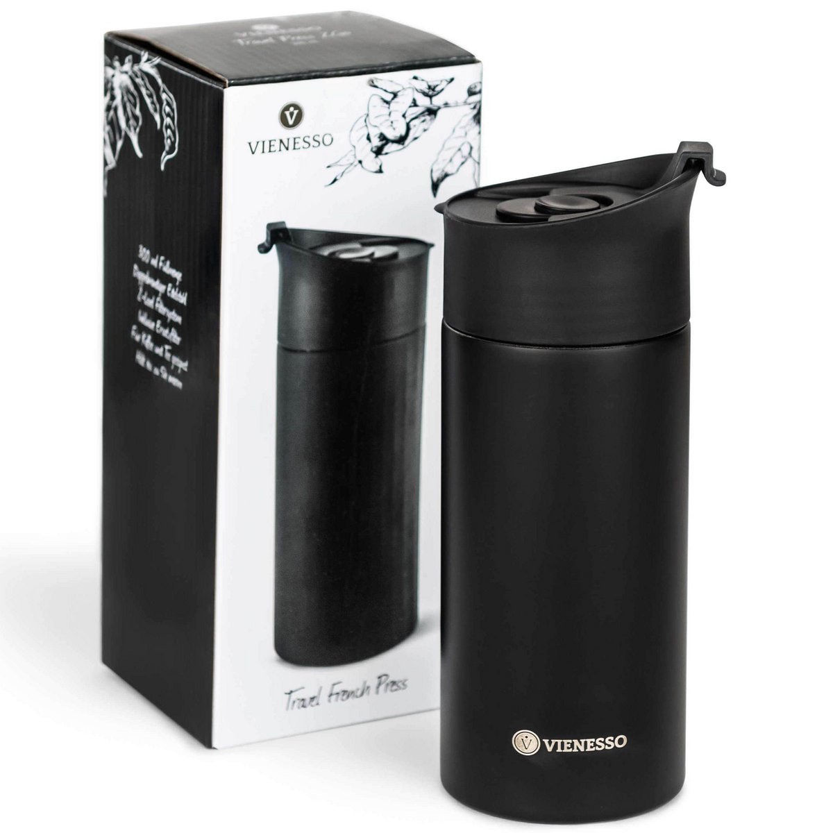 Travel French-Press 2Go met thermische functie | 2in1 thermosmok - 300 ml
