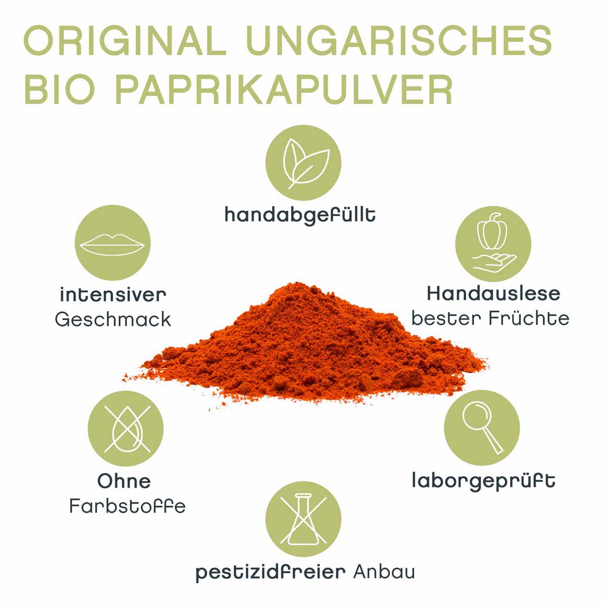 Paprika doux, moulu, Hongrois, BIO, 250g