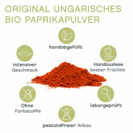 Sød paprika, stødt, ungarsk, ØKOLOGISK, 250g