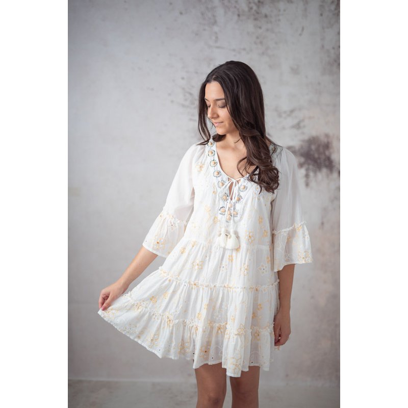 Kleid lia weiße Muschel