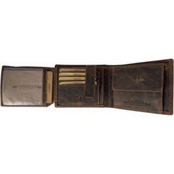 Portefeuille masculin cognac rfid anti-skim
